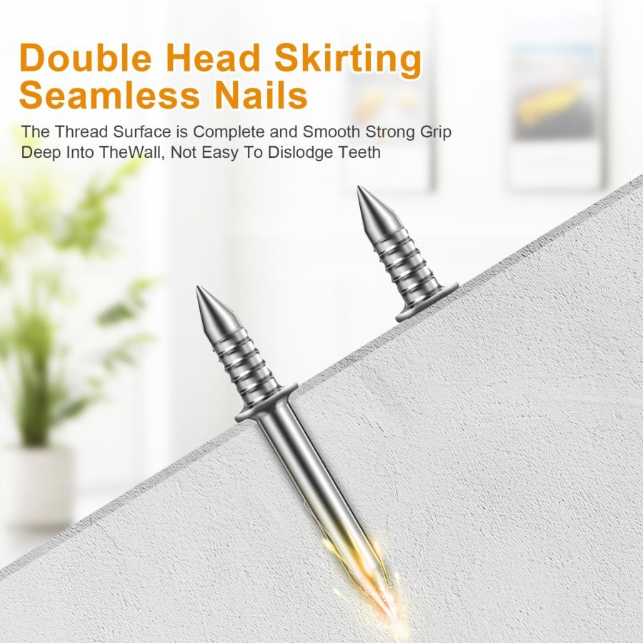 Double-Headed Skirting Thread Seamless Nail Non Marking