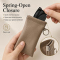 🏆75K+ SOLD!🕶️Soft PU Leather Sunglasses Pouch, Anti-Scratch Eyeglasses Case with Cleaning Cloth & Keychain