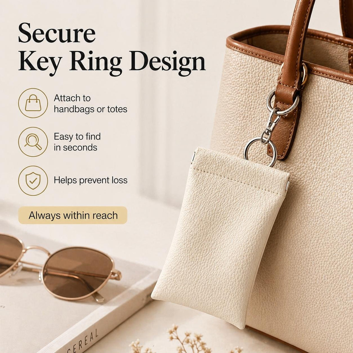🏆75K+ SOLD!🕶️Soft PU Leather Sunglasses Pouch, Anti-Scratch Eyeglasses Case with Cleaning Cloth & Keychain