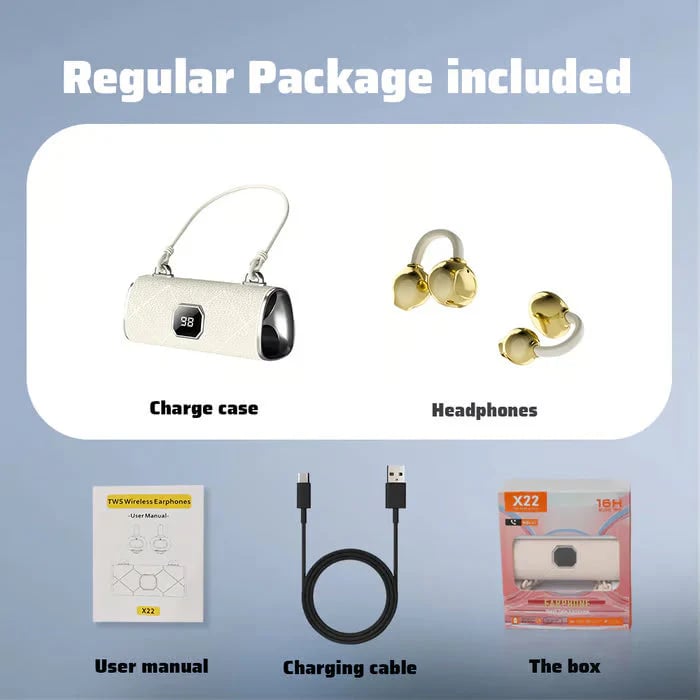 ⏰49% OFF✨💞Fashionable Clip-On Wireless Headphones with Handbag