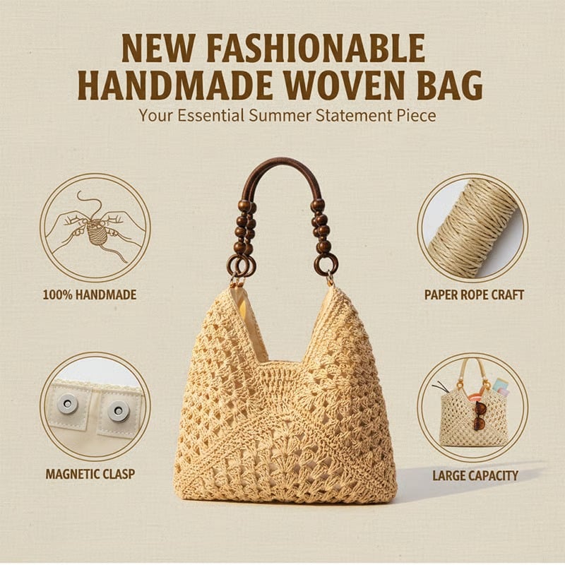 🌓Last Day 49% OFF-✨Woven Straw Shoulder Bag