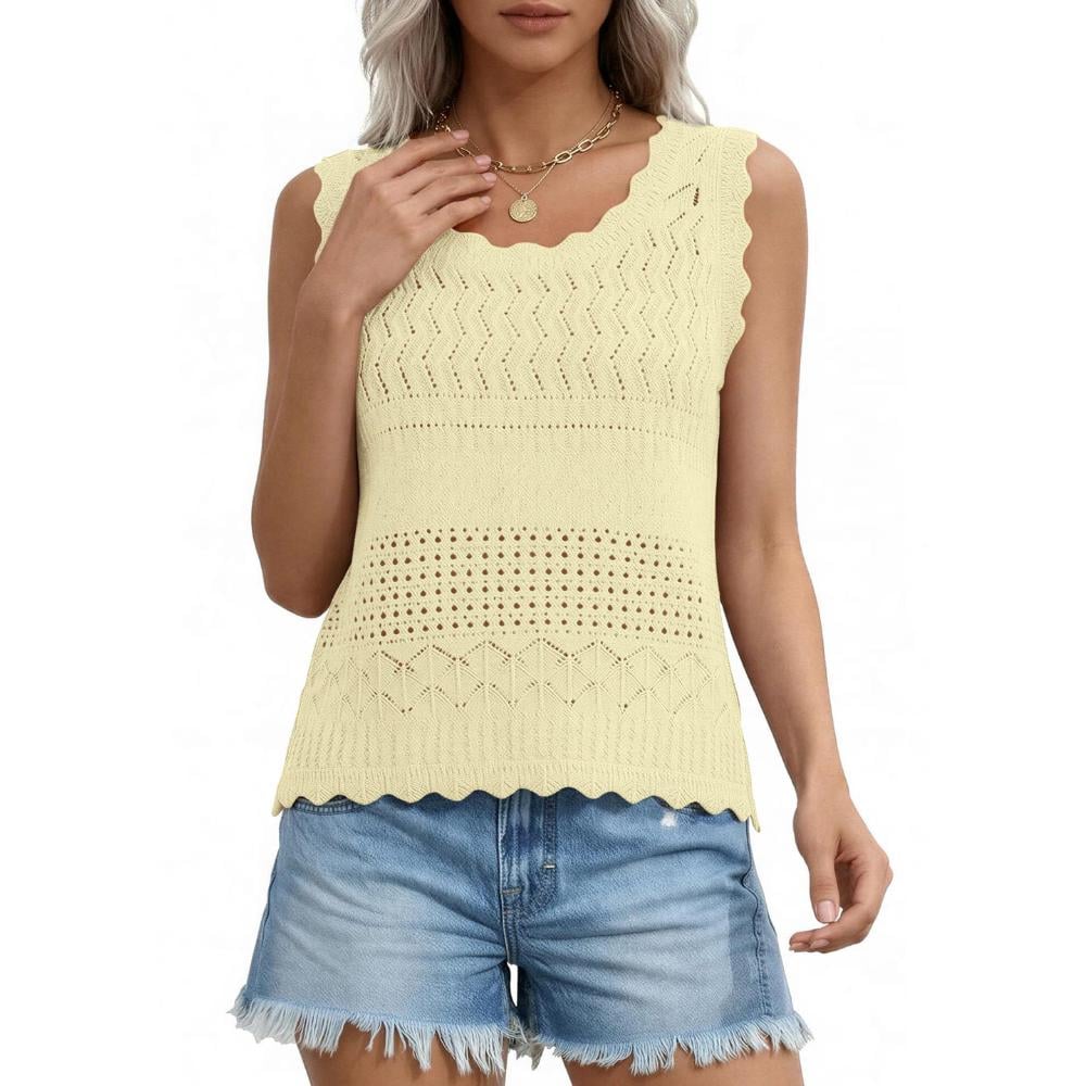 ✨Women's Crochet Tank Tops- Summer Spring Boho Sleeveless
