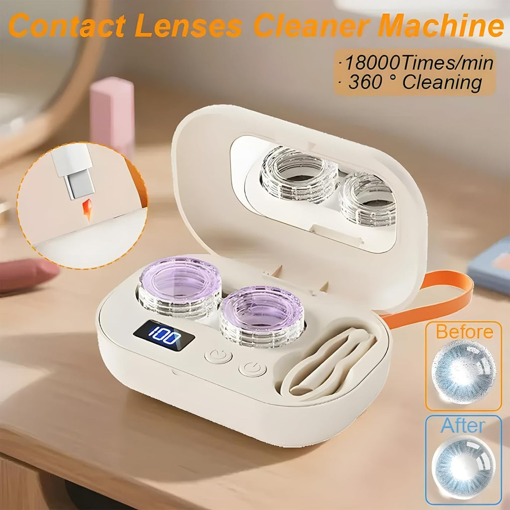 🔥 Hot Sale Discount 49% Off  ✨ Ultrasonic Rechargeable Contact Lens Cleaner