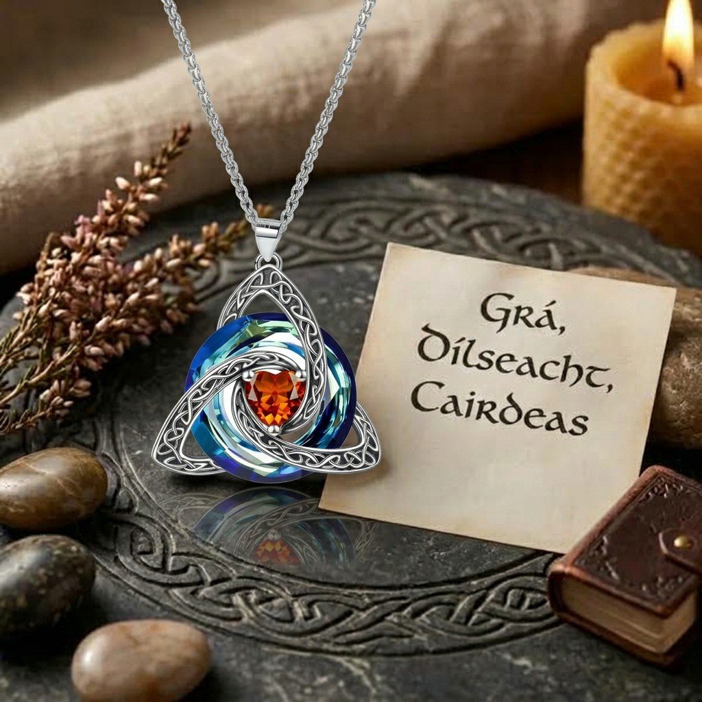 ✝️Birthstone Celtic Trinity Knot Necklace ✨