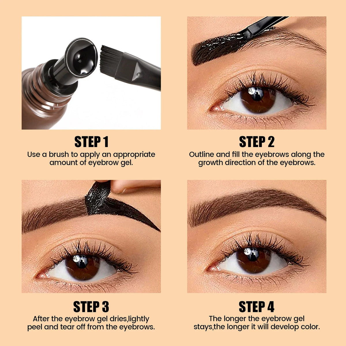 🔥Last Day Buy 1 Get 1 Free🎁5-Color Tear-Off Brow Tint – Waterproof, Long-Lasting Pigment for Precise & Wild Brows, Easy-to-Use