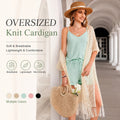 👗Womens Knit Cardigan Oversized Open Front Outwear New Spring  & Summer