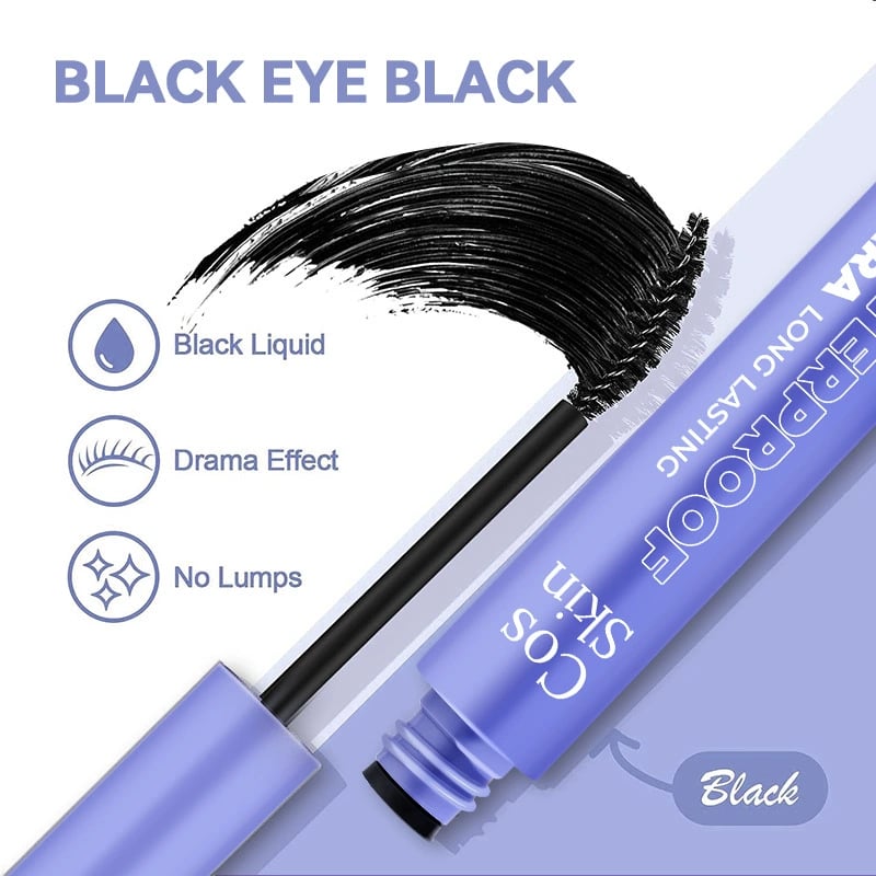 Waterproof Mascara Black Volume Lengthening Smudge-proof Eyelashes Eye Makeup