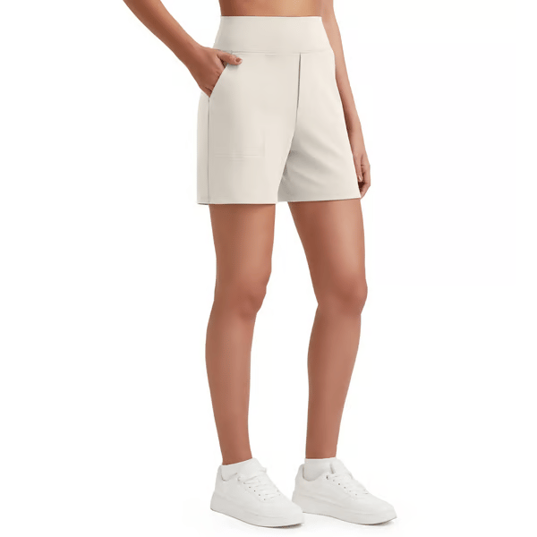 High Waisted Yoga Bermuda Shorts | Women Casual Activewear