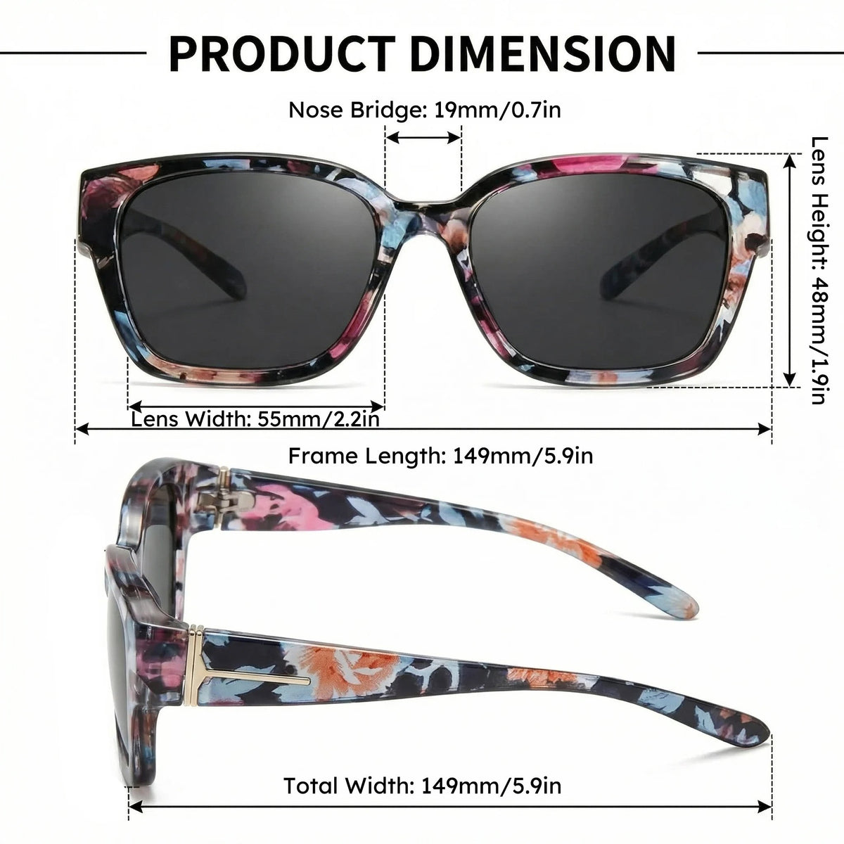 LAST DAY BUY 1 GET 1 FREE😎 Fitover Polarized Sunglasses for Myopia | UV400 & Anti-Blue Light | Ultra-Light Cat-Eye