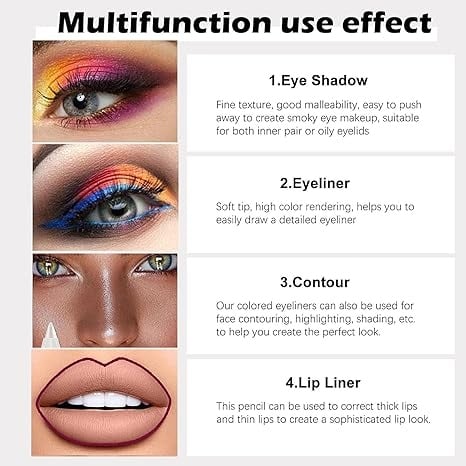 🔥Last Day 49% OFF✨14-Pack Eyeliner Pencil Waterproof Colored Gel Liners