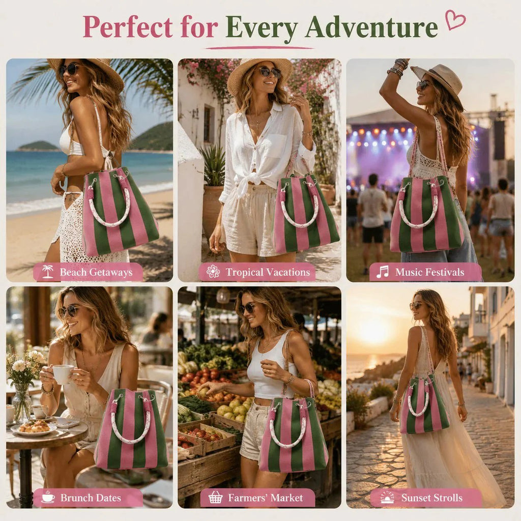 🏆 Limited-Time Sale: 49% OFF 🌴Artisan Handmade Knitted Crochet Bucket Bag