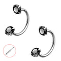 Horseshoe Gem Nose Ring – Internally Threaded & Comfortable
