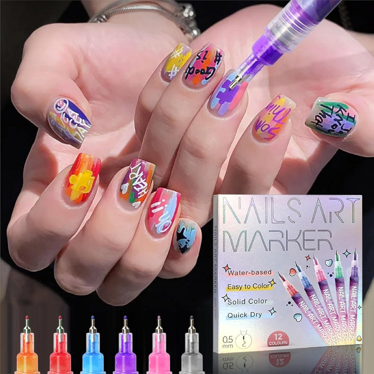 🔥Last Day 49%OFF🎨12 Colors Nail Art Pens Set